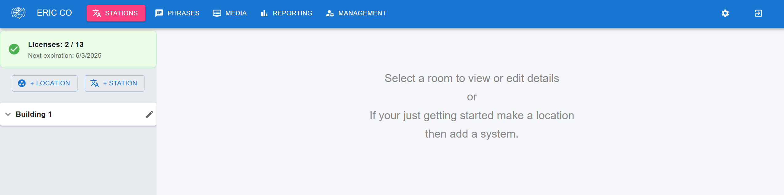 Multi-Location Management Dashboard